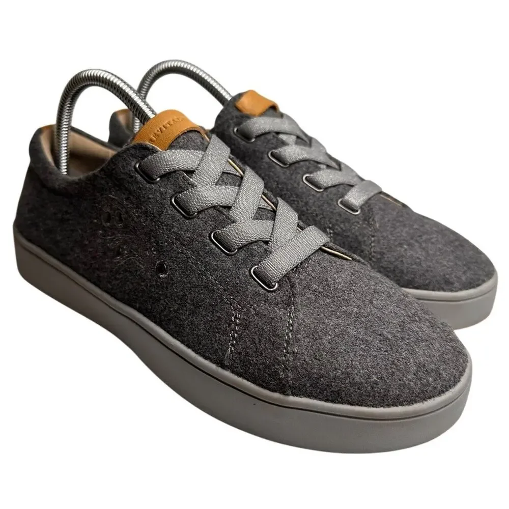 Revitalign Malibu Sparkle SlipOn Gray Wool Orthodic Sneakers Women 9D QVC Casual